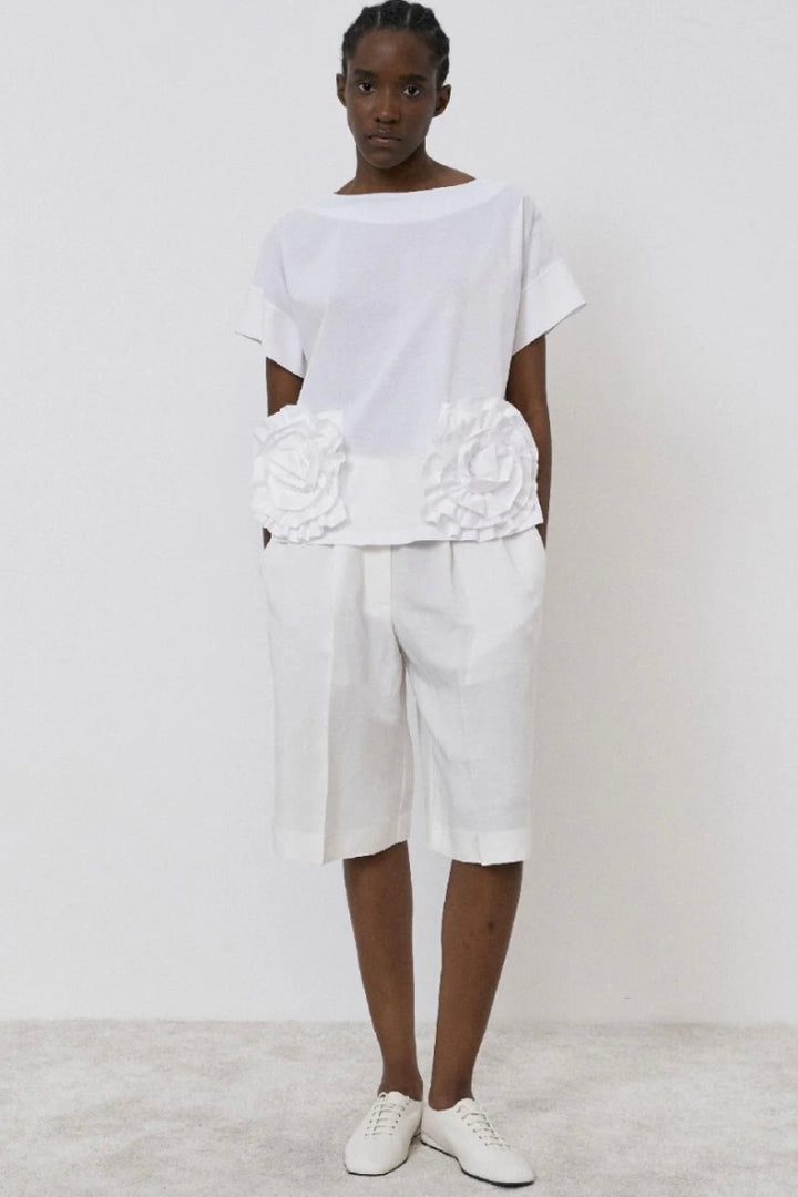 High Waist Linen Shorts