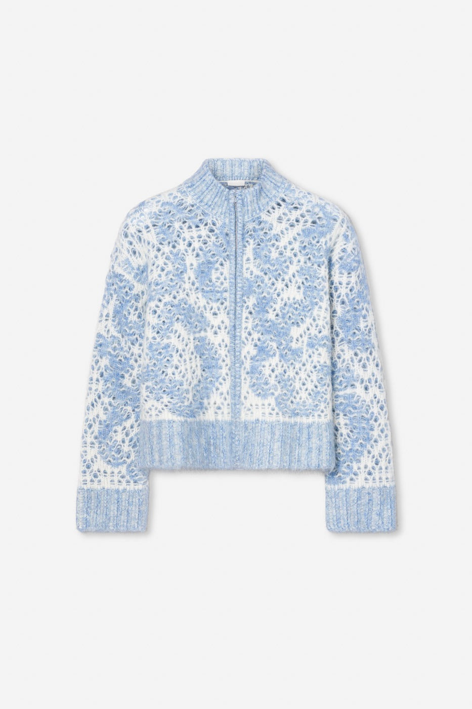 Briana Zip Knit Light Blue