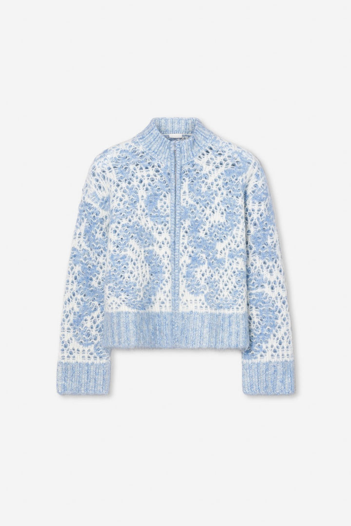 Briana Zip Knit Light Blue