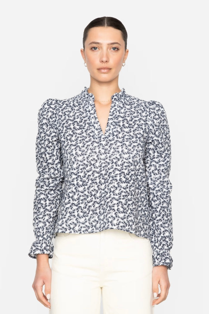 Jenny Blouse Navy Rosehip Print