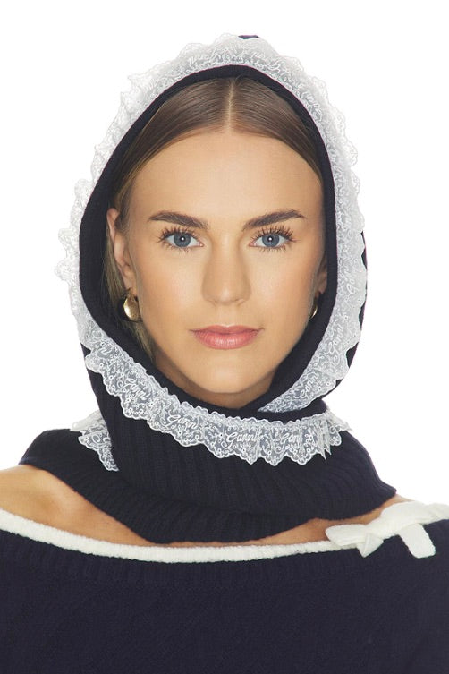 Compact Wool Balaclava Lace Sky Captain