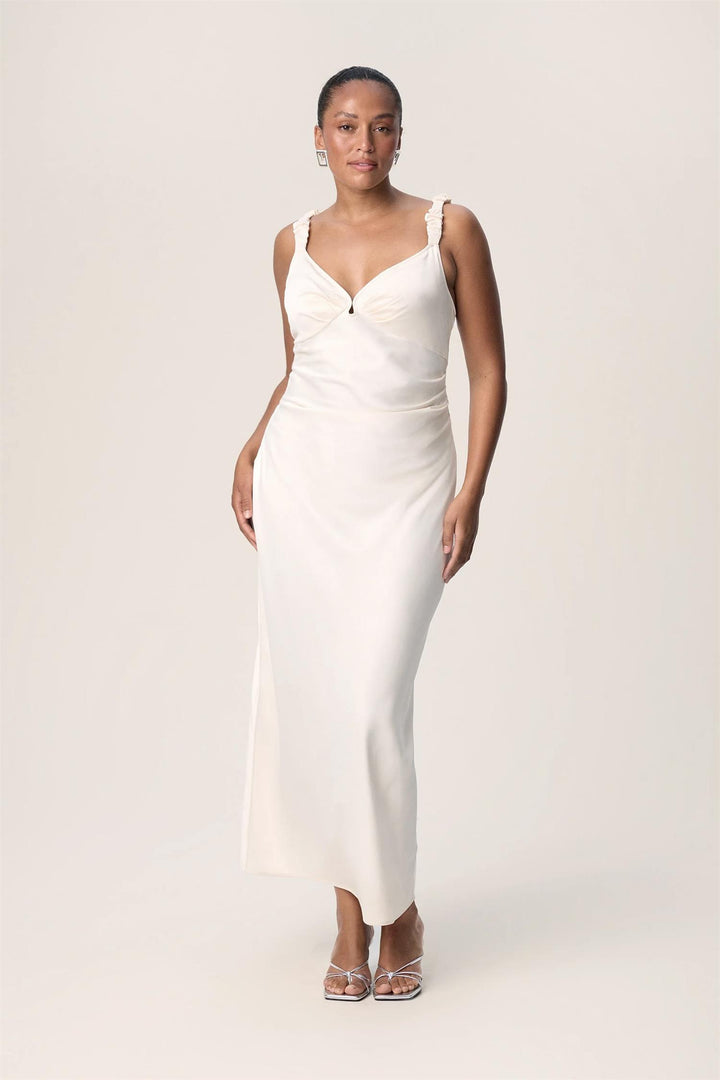 Nimes Slip Dress White