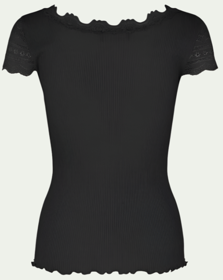 Benita silk t-shirt Black