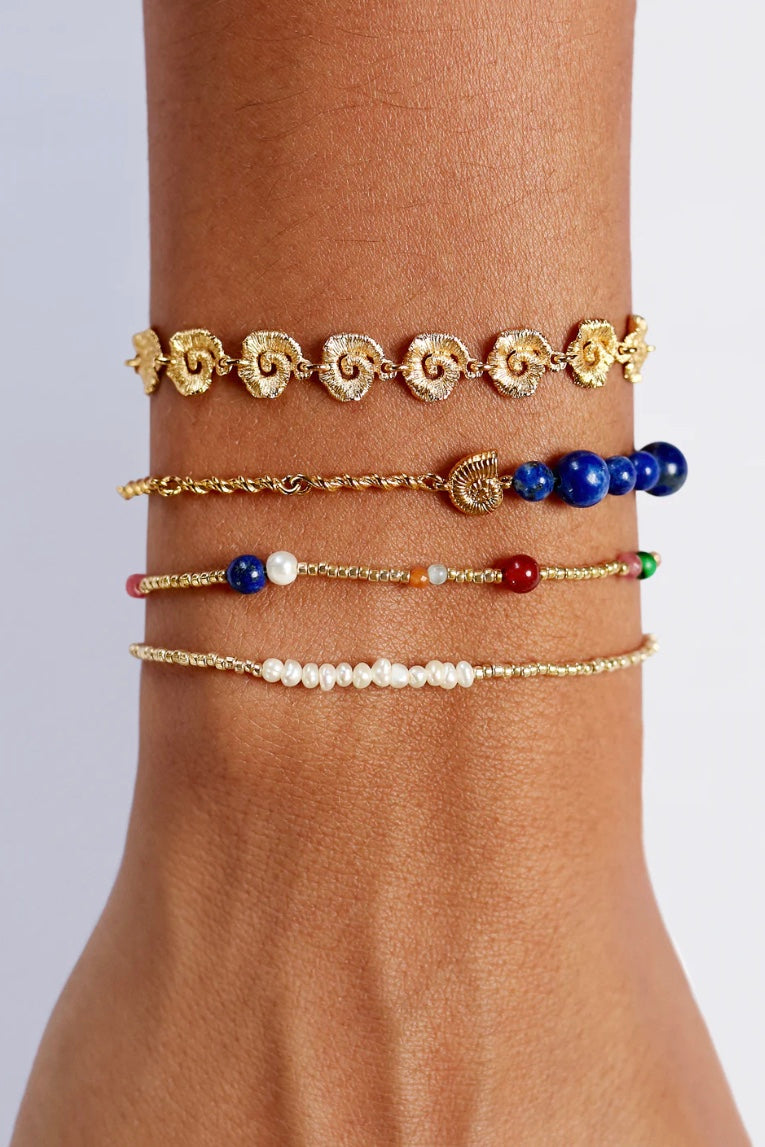 ANNI LU Deep Blue Bracelet Golden Lapis - Dale