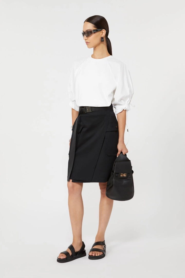 MAX MARA Stretch Cotton Wrap Skirt - Dale