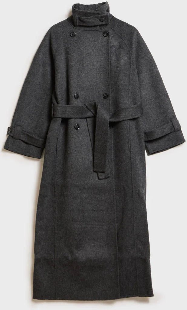Carmella Wool Coat Grey Melange