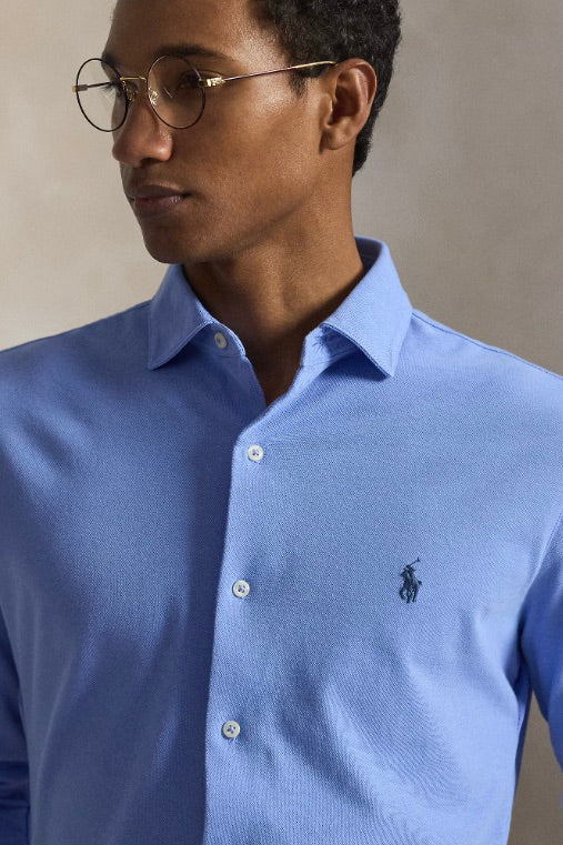 POLO RALPH LAUREN Featherweight Mesh Shirt Canvas Blue - Dale