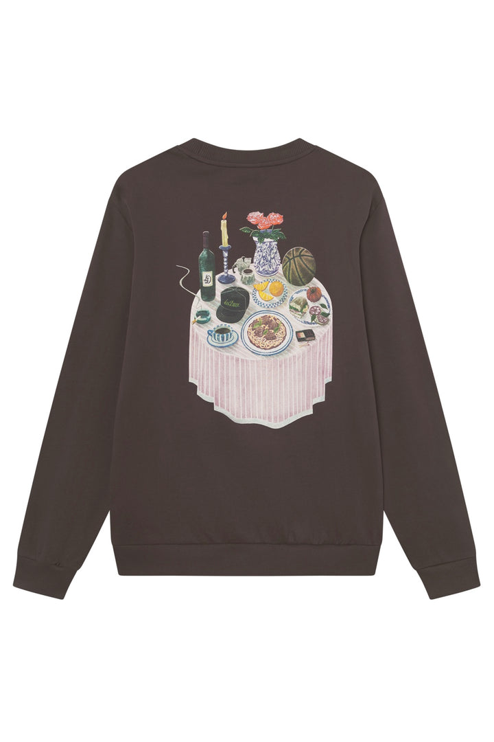 Cole Table Sweatshirt Slate Brown