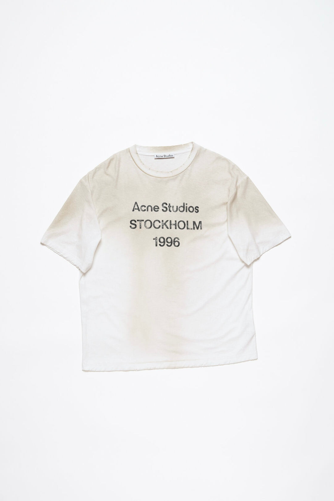 Logo T-Shirt Dusty White Stockholm 1996 Short Sleeve