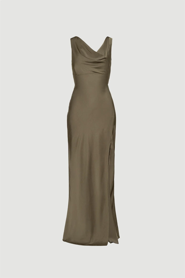 ENVELOPE 1976 Cameron Dress Burnt Olive - Dale
