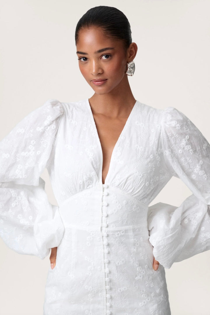 ADOORE Florence Dress White Embroidery - Dale