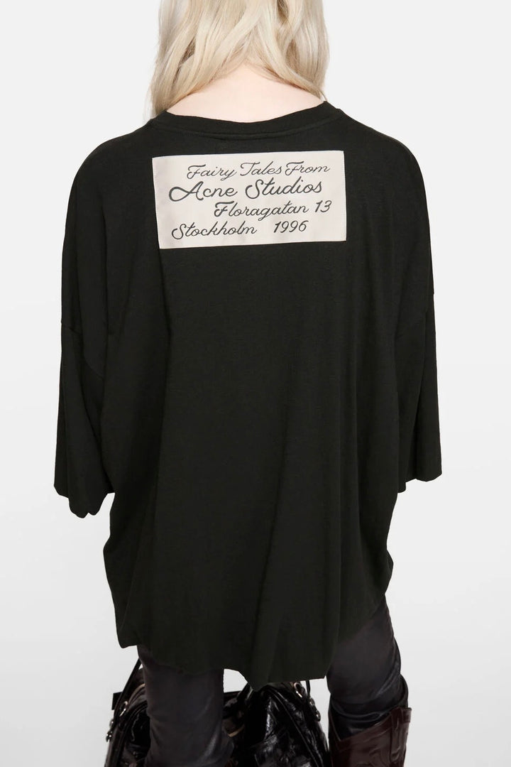 Gathered Logo T-shirt Black