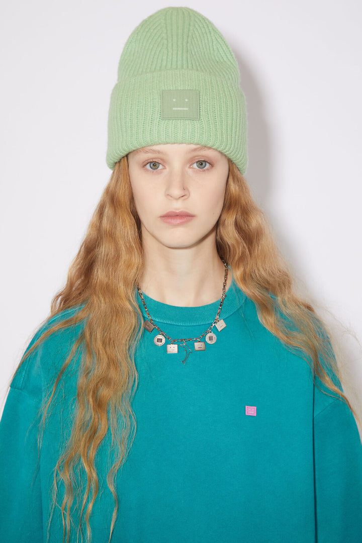 Ribbed Beanie Hat - Spring Green