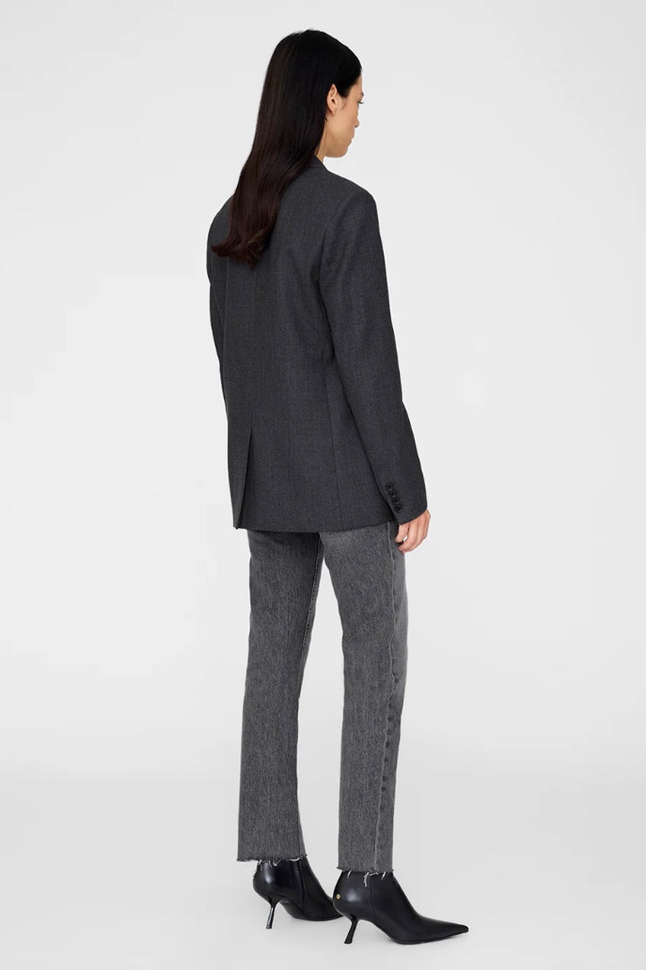 Ross Single-Breasted Blazer Dark Heather Grey