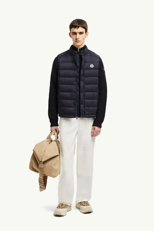 MONCLER Barthe Down Vest Navy Blue - Dale