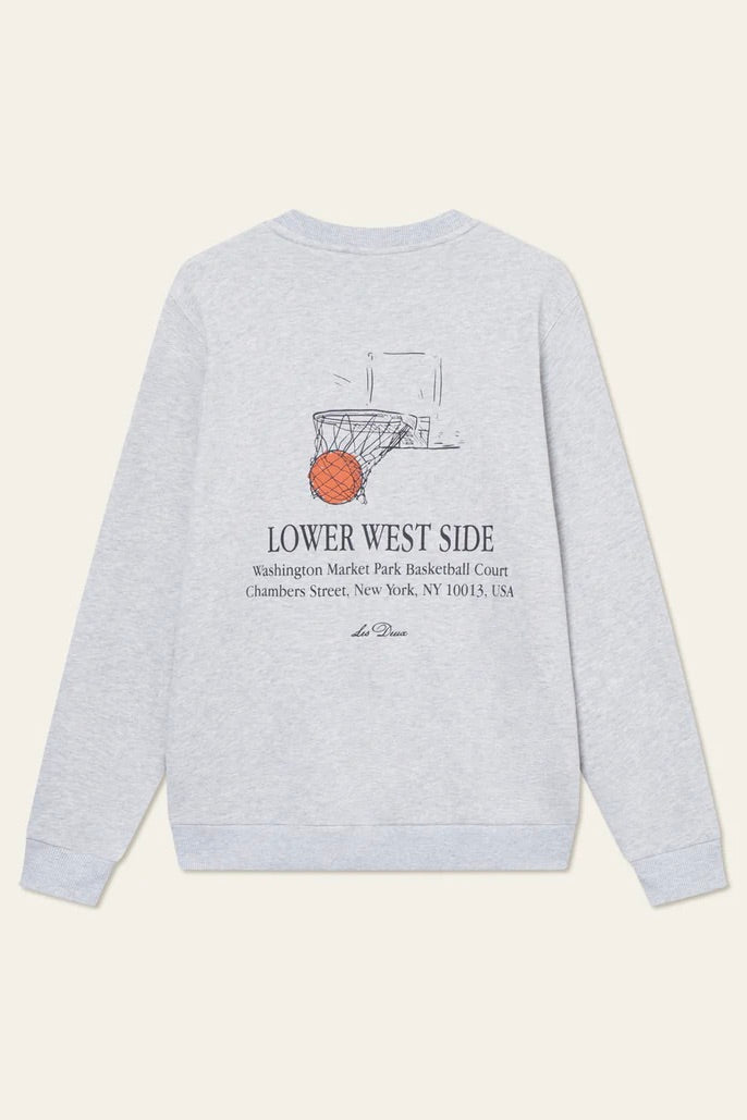 LES DEUX West Side Sweatshirt Snow Melange - Dale