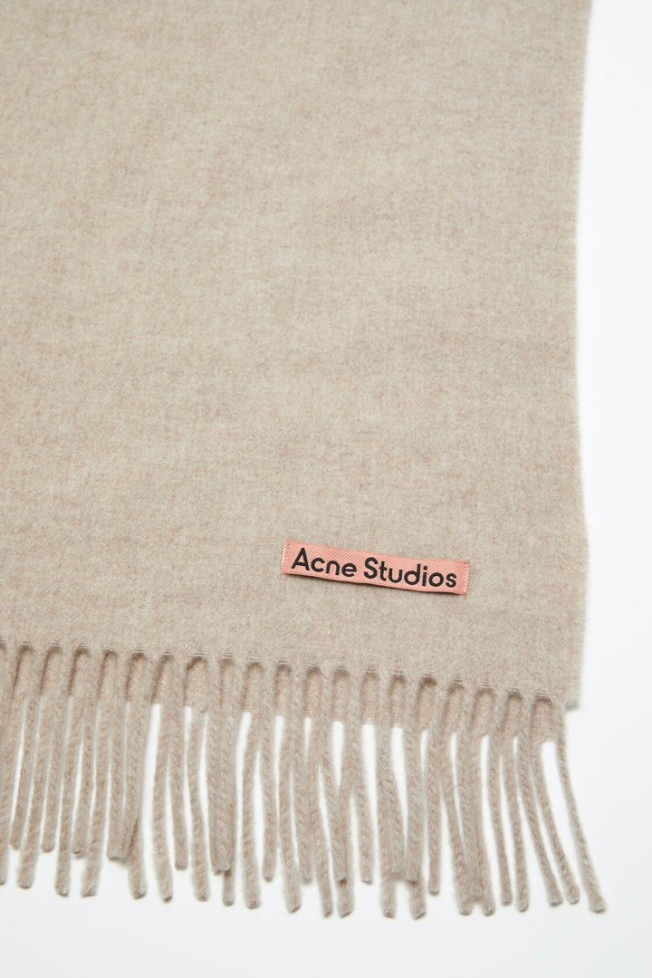 Fringe Wool Scarf - Oversized