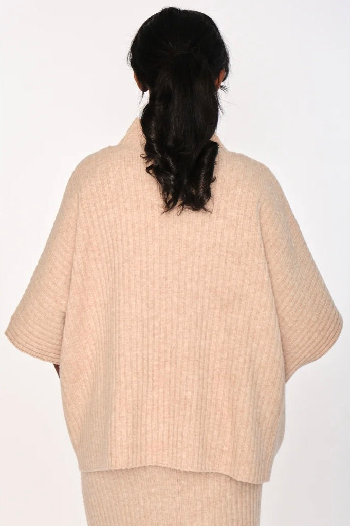 HEST Adelina Sweater Light Brown Melange - Dale