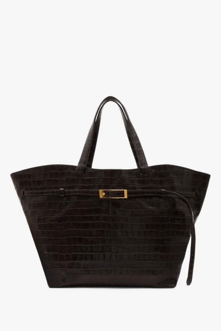 Elly Tote Embossed Dark Brown