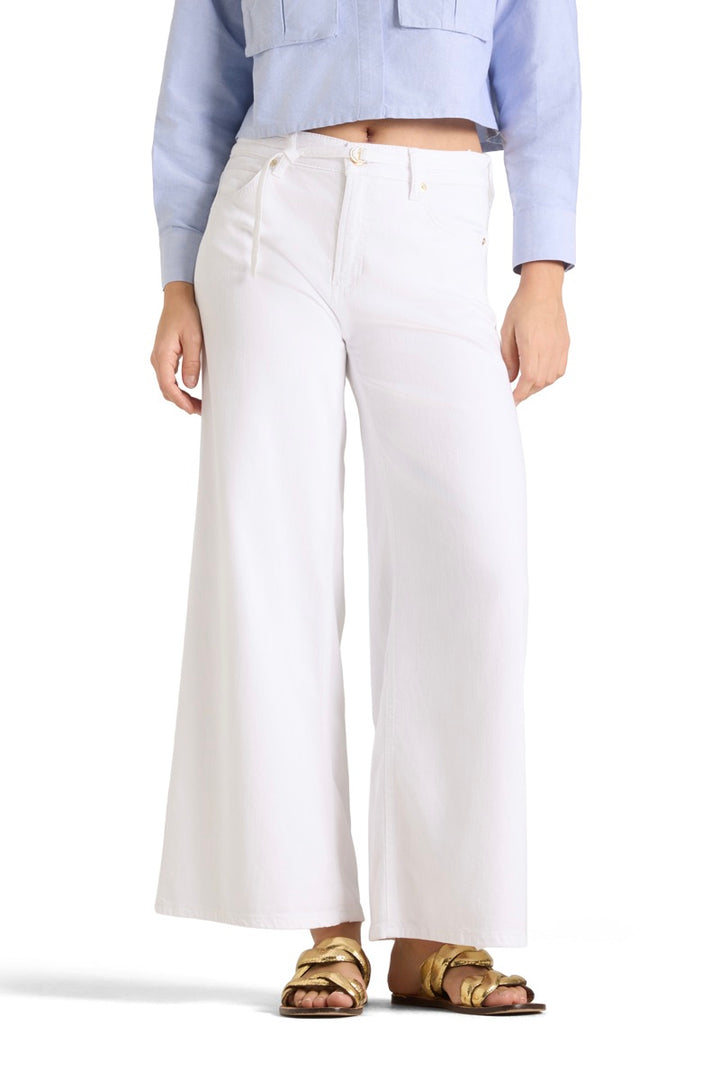 Palazzo Cropped Fresh White