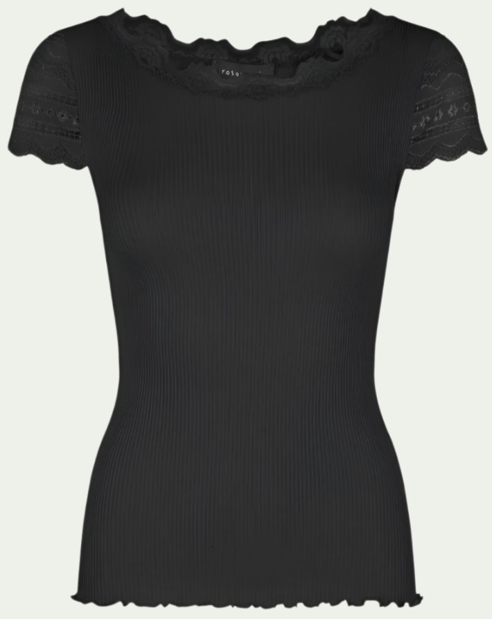 Benita silk t-shirt Black