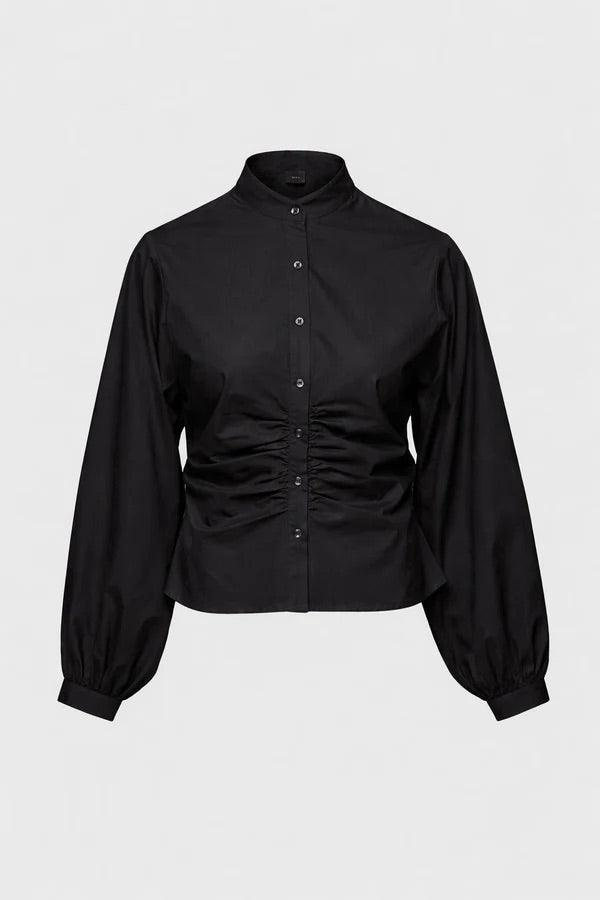 AKS LABEL Velora Poplin Shirt Black - Dale