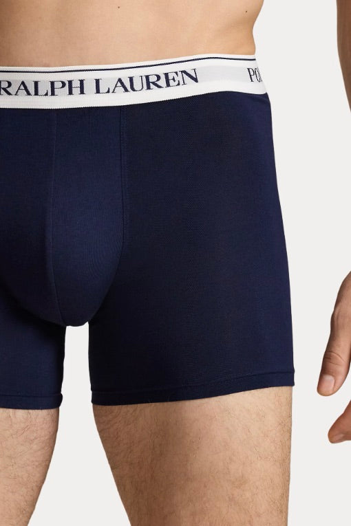 Stretch Cotton Boxer Brief 3-Pack Navy