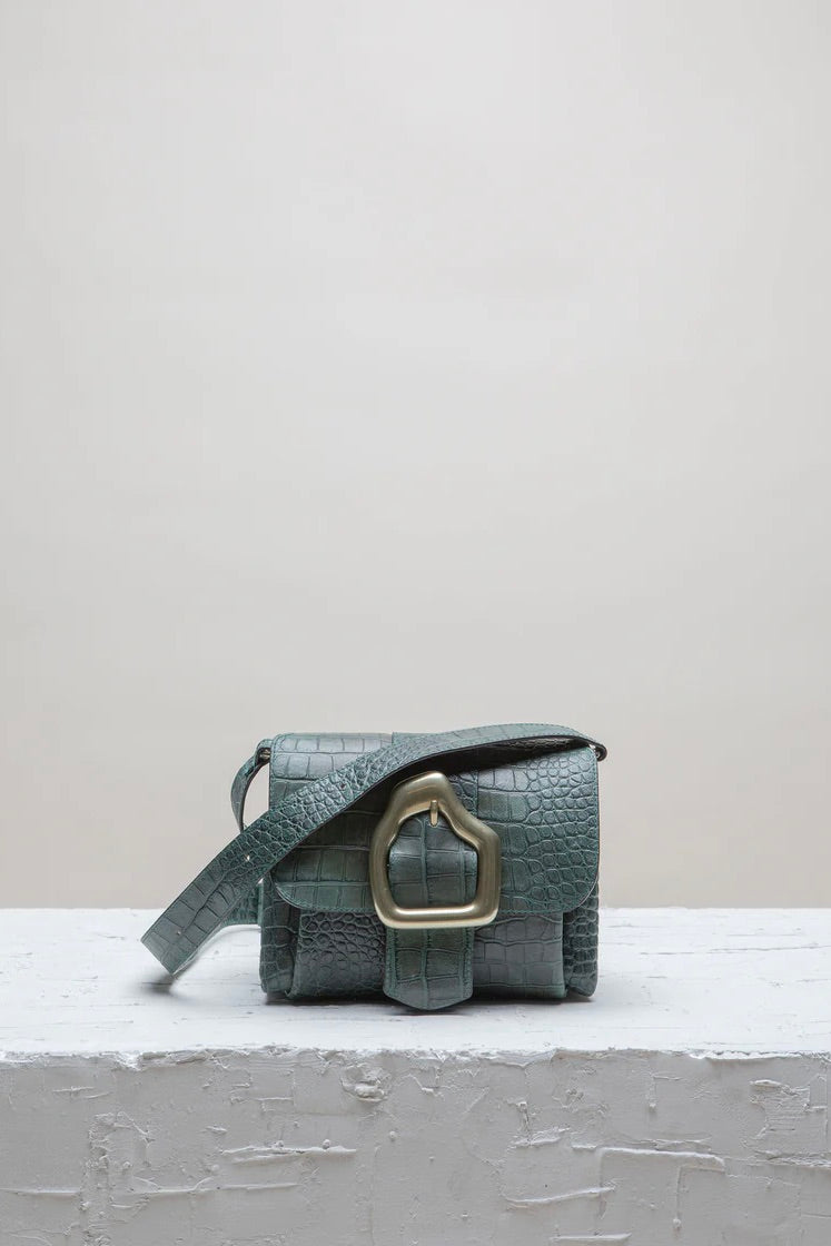 Nami mini Green Gabels Croco Cross-body Bag