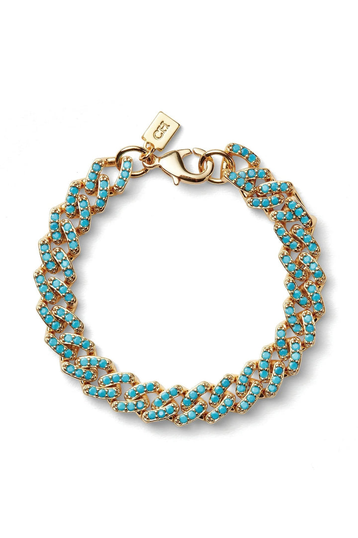 Mexican chain bracelet Mykonos blue