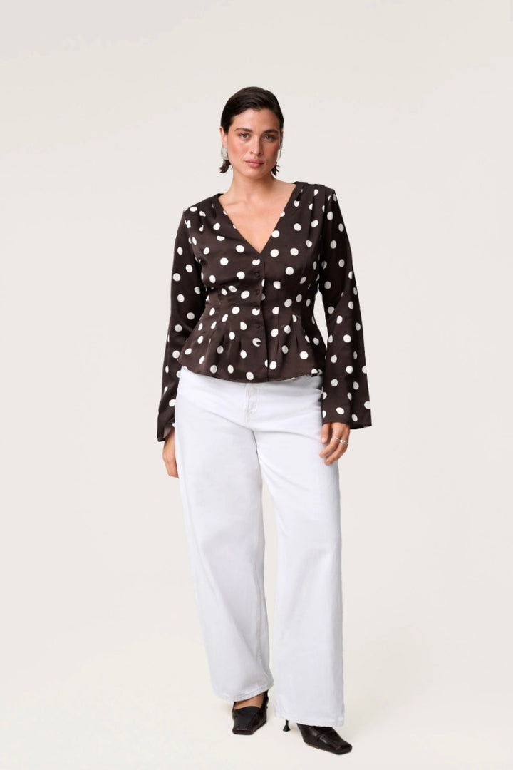 Marmo Blouse Brown Dot