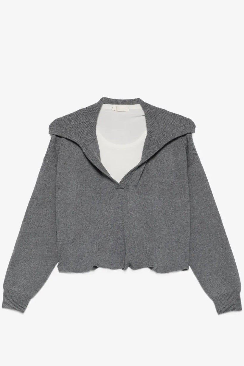Maglia Grigio Long Sleeve Sweater