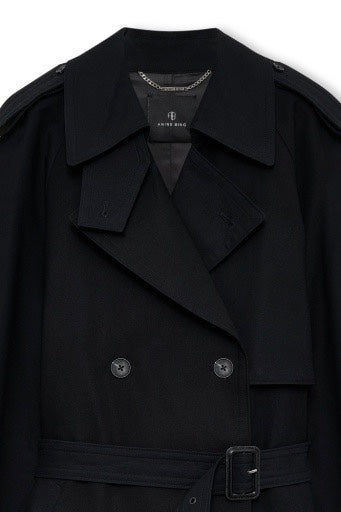 Pascale Maxi Trench Black