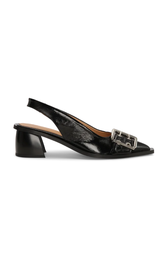 Feminine Buckle Slingback Pump Naplack