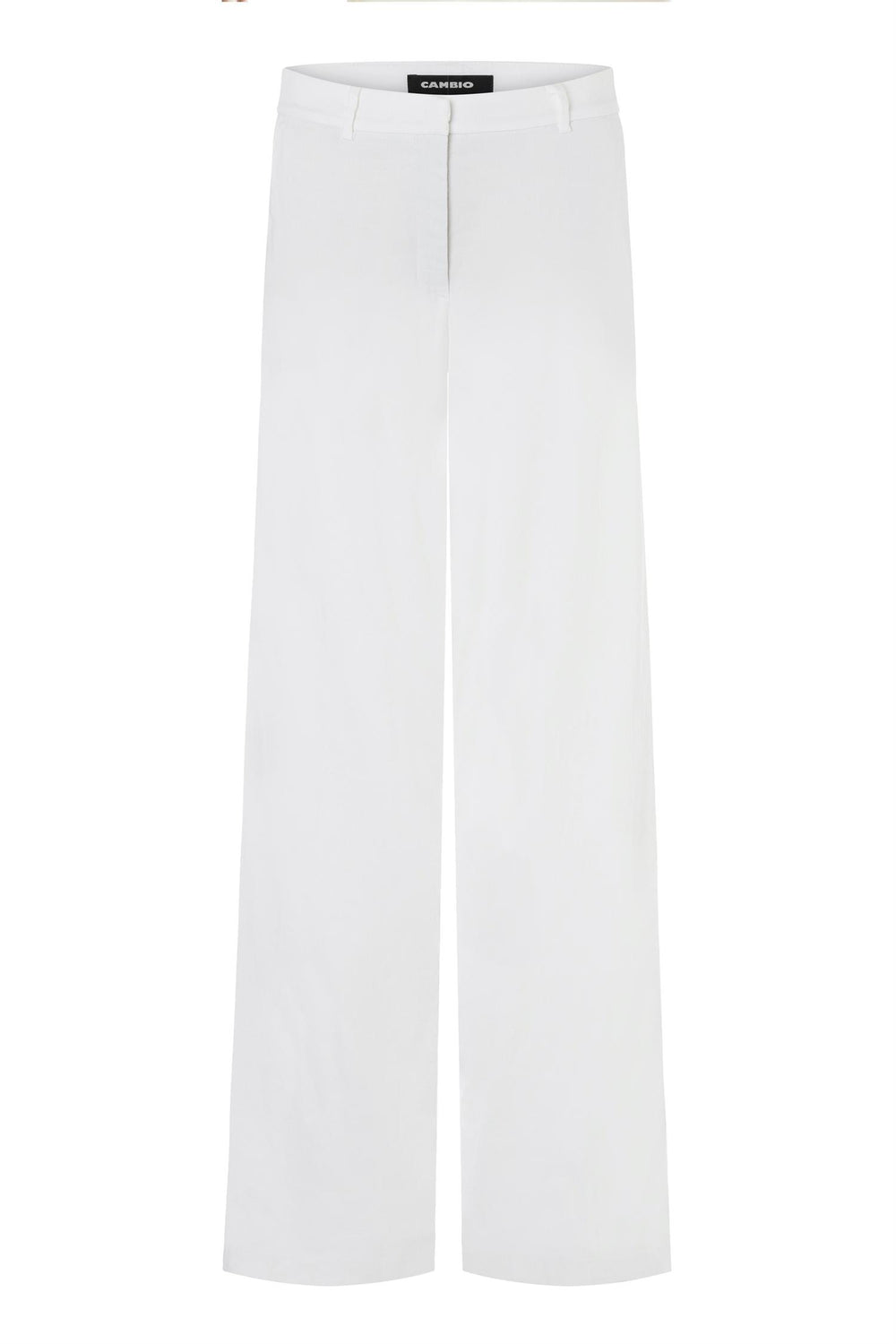 CAMBIO Mira Linen Pant Pure White - Dale