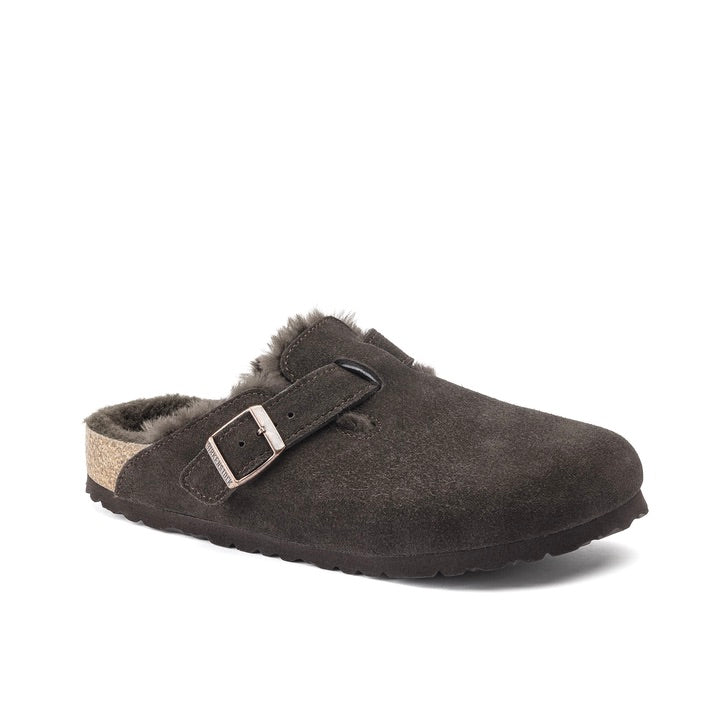 Boston Narrow Shearling Suede/Fur Mocca
