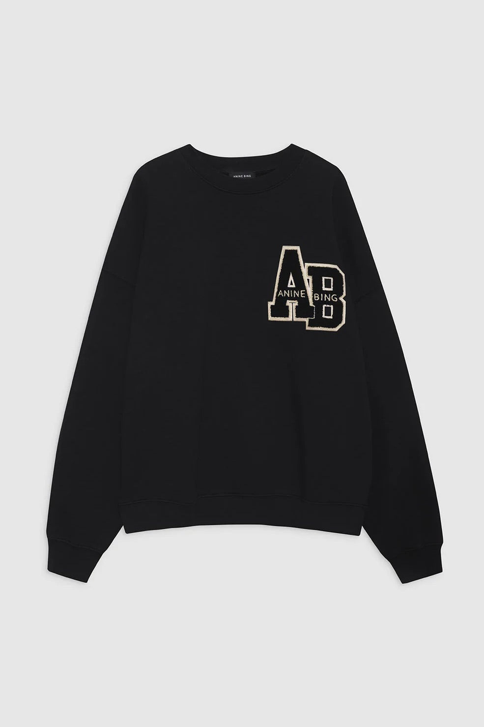 Miles Sweatshirt Letterman Black