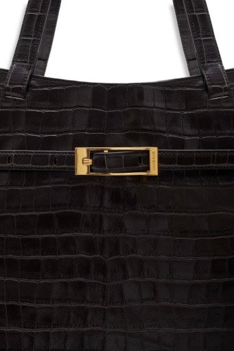 Elly Tote Embossed Dark Brown