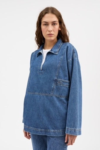 Norma Blouse Slouchy Blue