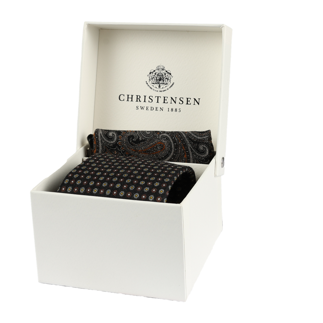 Tie & Pocket Square Box Set Black