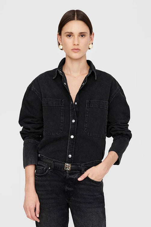 Dante Shirt Iron Black Denim