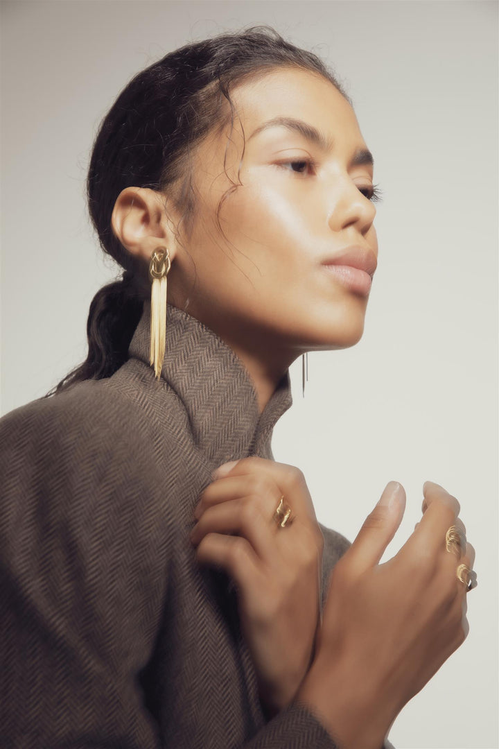 CAMILLA PIHL JEWELRY The Flounce Earrings Gold - Dale