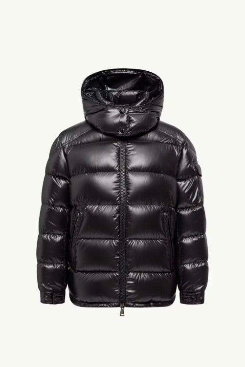 Maire Hooded Short Down Jacket Black
