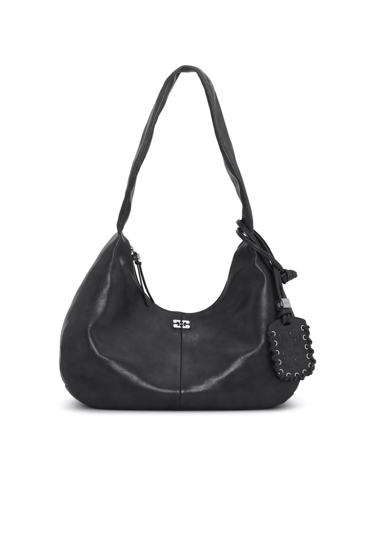 Ganni Bou Bag Hobo Medium Steal Grey