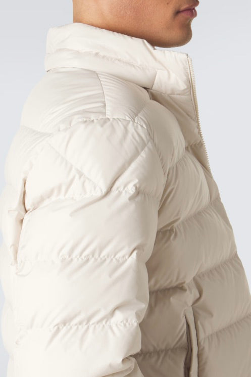 Montbrocq Hooded Short Down Jacket Beige