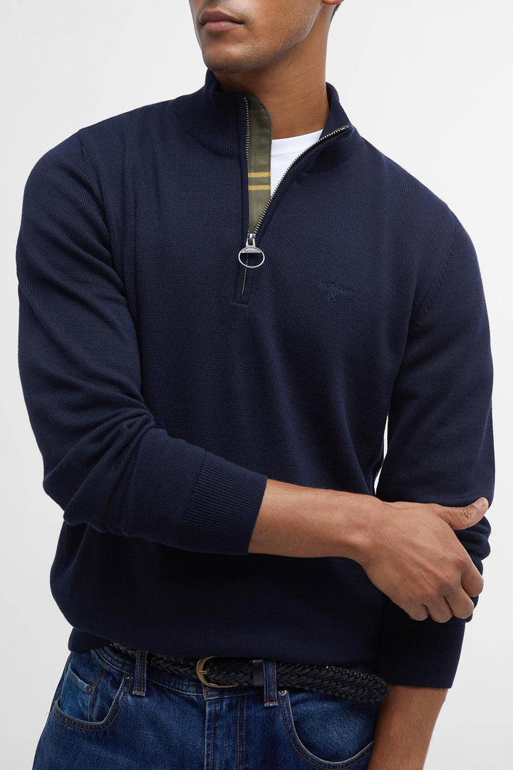 Cotton Quarter-Zip Jumper Classic Navy