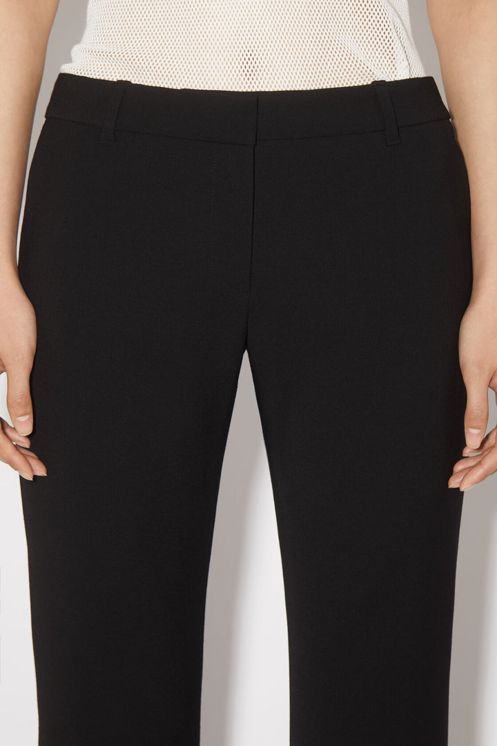 Tailored Wool Blend Trousers - Black