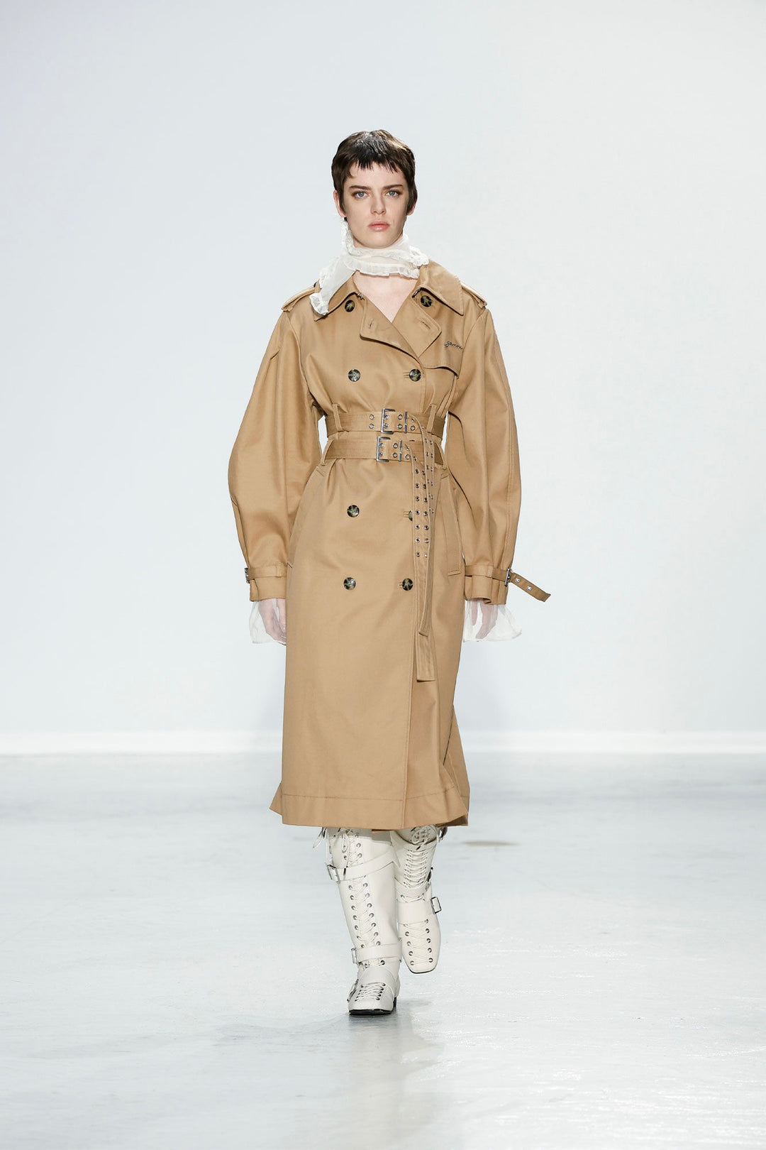 Bonded Cotton Trench Coat Tigers Eye