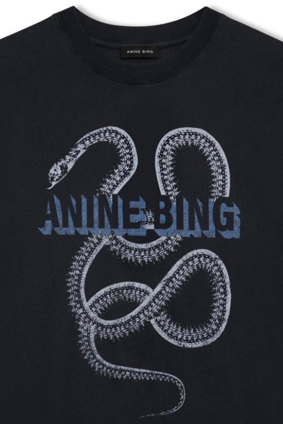 Lili Tee Snake Washed Black