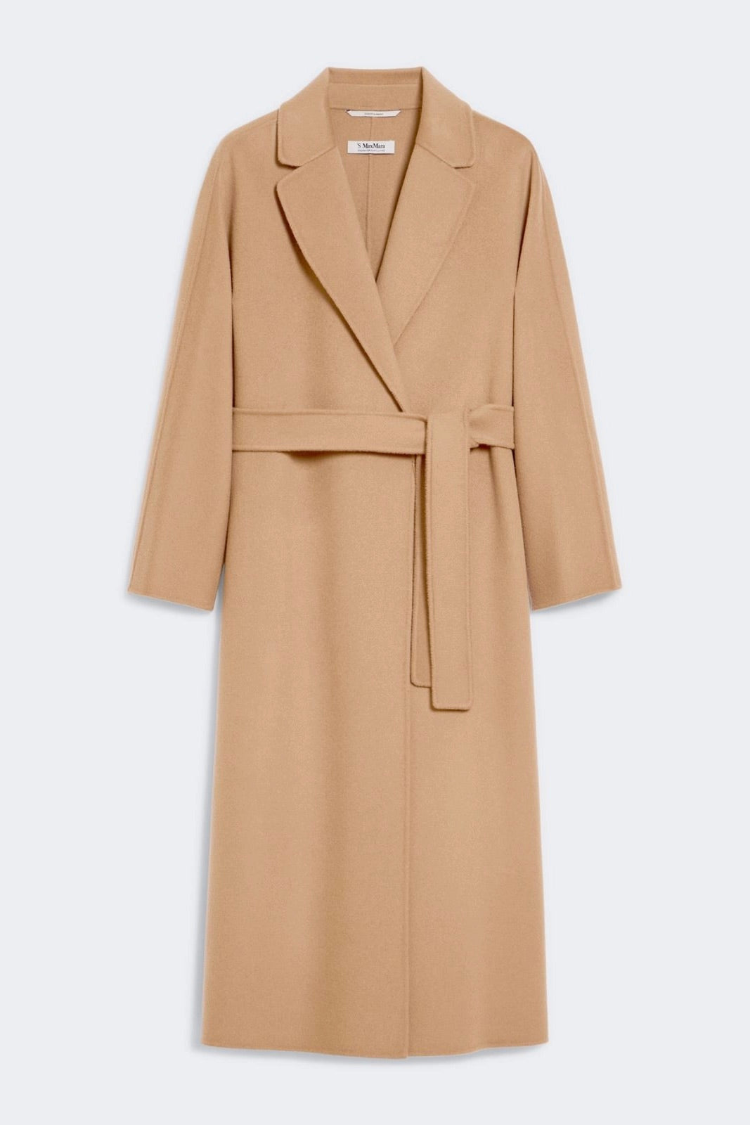 Wool Broadcloth Midi Coat Camel