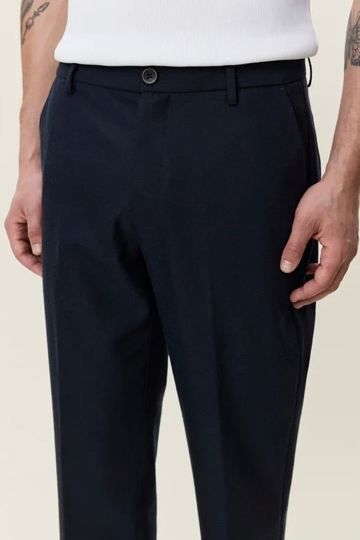 Brushed Twill Reg Suit Pants Dark Blue